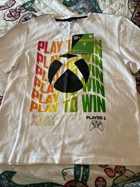 Xbox NWT T Shirt Size 12 White With Colorful Graphics